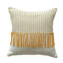 Boho moroccan fringed pillowcase set earthy tones living room decor by Decorbites