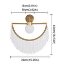 GobekUsa Coloured Tassel Glass Ball Pendant Light for Boho Minimalist Style Bedroom & Restaurant