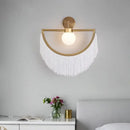 GobekUsa Coloured Tassel Glass Ball Pendant Light for Boho Minimalist Style Bedroom & Restaurant