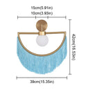 GobekUsa Coloured Tassel Glass Ball Pendant Light for Boho Minimalist Style Bedroom & Restaurant