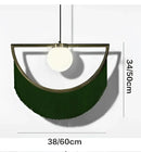 GobekUsa Coloured Tassel Glass Ball Pendant Light for Boho Minimalist Style Bedroom & Restaurant