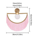 GobekUsa Coloured Tassel Glass Ball Pendant Light for Boho Minimalist Style Bedroom & Restaurant