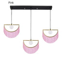 GobekUsa Coloured Tassel Glass Ball Pendant Light for Boho Minimalist Style Bedroom & Restaurant