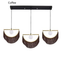 GobekUsa Coloured Tassel Glass Ball Pendant Light for Boho Minimalist Style Bedroom & Restaurant