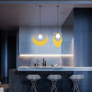 GobekUsa Coloured Tassel Glass Ball Pendant Light for Boho Minimalist Style Bedroom & Restaurant