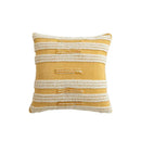Boho mustard geometric tufted cushion cover living room pom pom accent by Decorbites