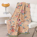 GobekUsa Cotton Bath Towel - Boho Floral Design - Absorbent & Quick Dry - Large Size 80x160cm