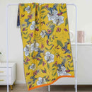 GobekUsa Cotton Bath Towel - Boho Floral Design - Absorbent & Quick Dry - Large Size 80x160cm