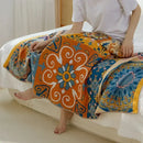 Boho patchwork cotton gauze bath towel bathroom wrap by Decorbites