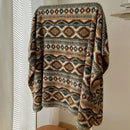 GobekUsa Boho Printed Blanket: Cozy, Multi-Functional, Half-Flannel Shawl, Single/Double Bedspread