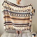GobekUsa Boho Printed Blanket: Cozy, Multi-Functional, Half-Flannel Shawl, Single/Double Bedspread