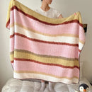 GobekUsa Boho Printed Blanket: Cozy, Multi-Functional, Half-Flannel Shawl, Single/Double Bedspread