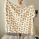 GobekUsa Boho Printed Blanket: Cozy, Multi-Functional, Half-Flannel Shawl, Single/Double Bedspread