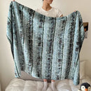 GobekUsa Boho Printed Blanket: Cozy, Multi-Functional, Half-Flannel Shawl, Single/Double Bedspread