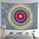 Boho rainbow indian mandala wall hanging bedroom lace tapestry by Decorbites