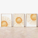 GobekUsa Boho Rainbow Sunshine Nursery Poster Set