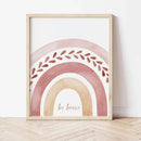 GobekUsa Boho Rainbow Sunshine Nursery Poster Set