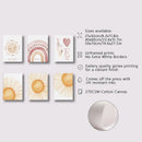 GobekUsa Boho Rainbow Sunshine Nursery Poster Set