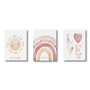 GobekUsa Boho Rainbow Sunshine Nursery Poster Set