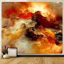 Boho red & gold cloud home tapestry bedroom wall decor by Decorbites