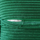 Boho striped emerald green corduroy pillow covers living room decor by Decorbites