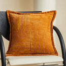 Boho striped emerald green corduroy pillow covers living room decor by Decorbites