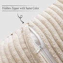 Boho striped pillow covers cream quilted living room decor by Decorbites