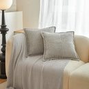 Boho striped pillow covers cream quilted living room decor by Decorbites