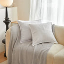 Boho striped pillow covers cream quilted living room decor by Decorbites