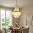 Boho Tiered Capiz Chandelier