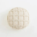 Boho tufted tassel cushion cover cream woven living room pillow by Decorbites