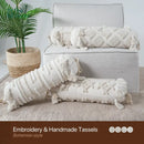 GobekUsa Boho Tufted Tassel Lumbar Throw Pillow