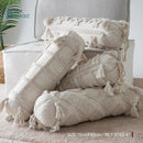 GobekUsa Boho Tufted Tassel Lumbar Throw Pillow