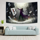 Boho white and red joker tapestry bedroom tarot wall art by Decorbites