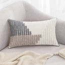 Boho white & gray tufted cushion cover living room throw pillow by Decorbites