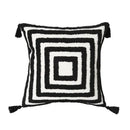 Boho white & gray tufted cushion cover living room throw pillow by Decorbites