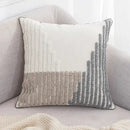 Boho white & gray tufted cushion cover living room throw pillow by Decorbites