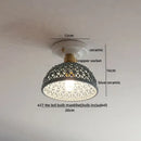 GobekUsa Copper Wood LED Ceiling Lamp Ceramic Modern Ceiling Lights for Home Decor