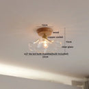 GobekUsa Copper Wood LED Ceiling Lamp Ceramic Modern Ceiling Lights for Home Decor