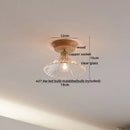GobekUsa Copper Wood LED Ceiling Lamp Ceramic Modern Ceiling Lights for Home Decor