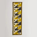 Boho yellow & black celestial geometry tapestry bedroom silk scarf by Decorbites