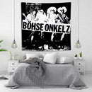 Bohse onkelzs black & white german rock tapestry flag bedroom decor by Decorbites