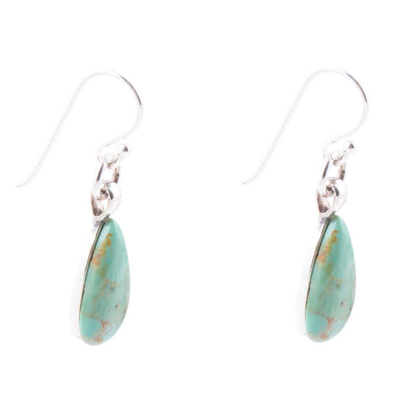 Bold Blue Turquoise and Sterling Silver Drop Earrings
