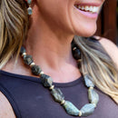 Bold Labradorite Statement Necklace