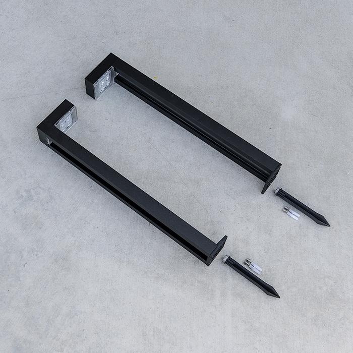 German Osram Pro-Line Bollard Solar Lights® V4 | 100LM | Aluminum / Glass | 2-Pack