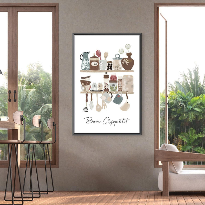 Bon Appetit Kitchen Canvas