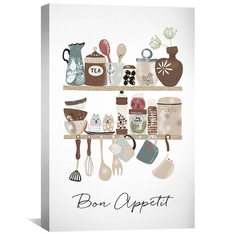 Bon Appetit Kitchen Canvas