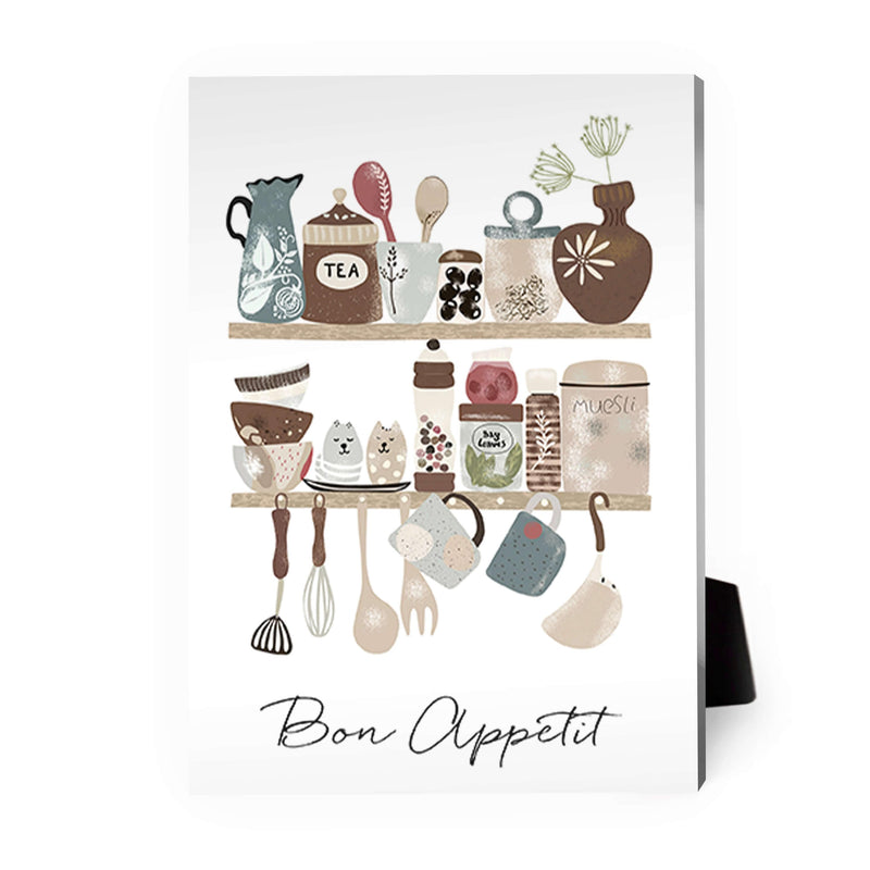 Bon Appetit Kitchen Desktop Canvas