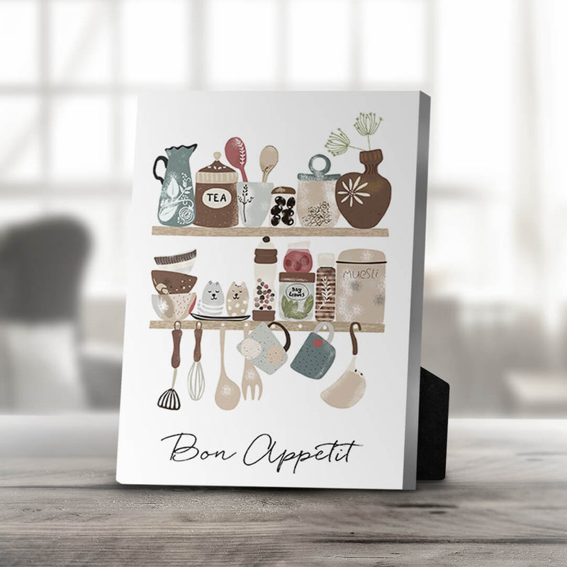 Bon Appetit Kitchen Desktop Canvas