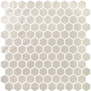 Bone Polished Hexagon Glass Mosaics 11 3/4x11 1/2